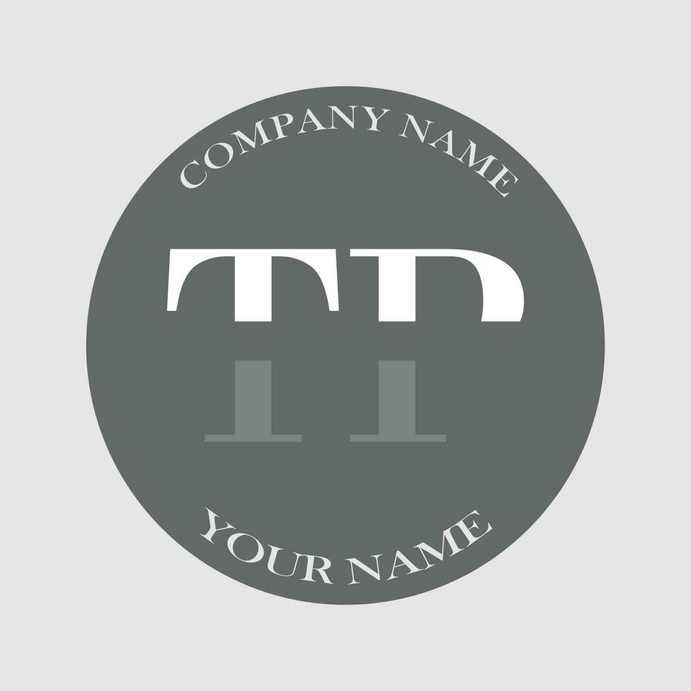 inicial tp logotipo carta monograma luxo mão desenhado vetor