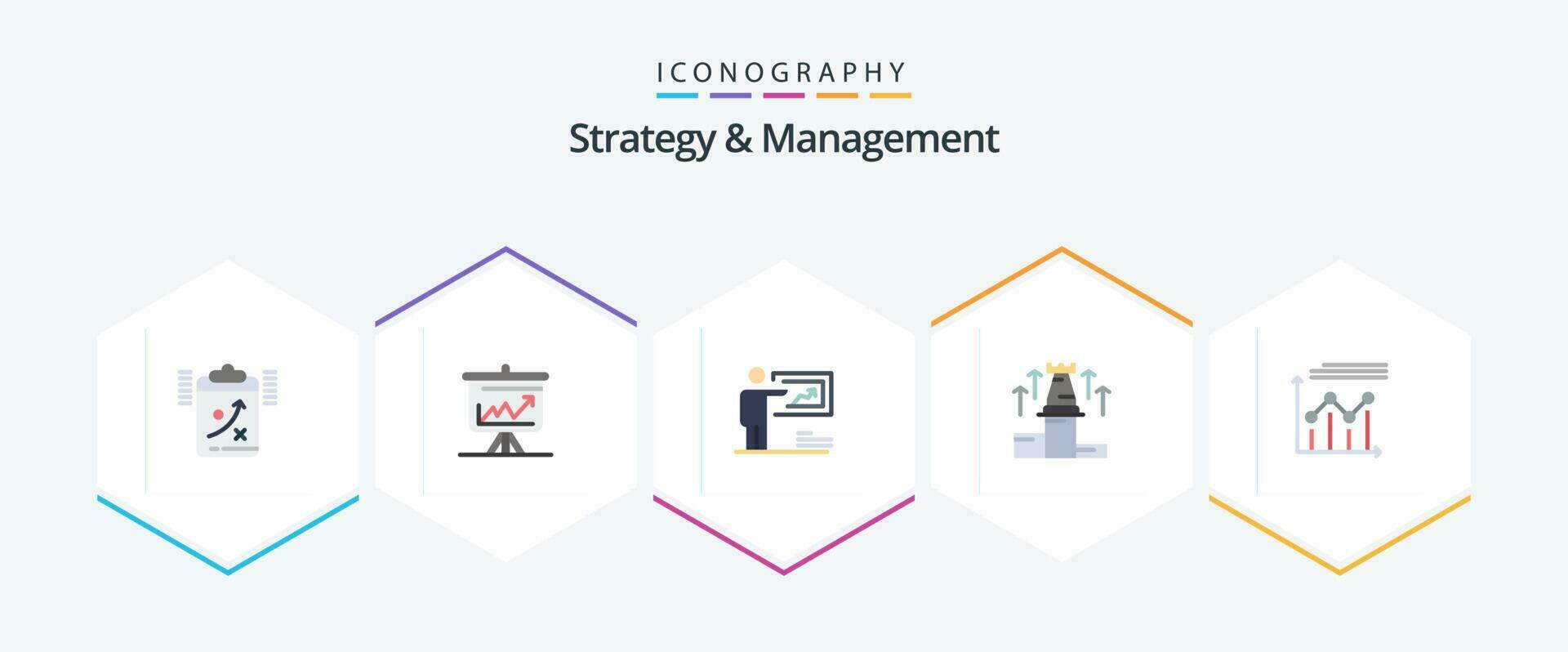 estratégia e gestão 25 plano ícone pacote Incluindo forte. estratégia. borda. cara. estratégia vetor