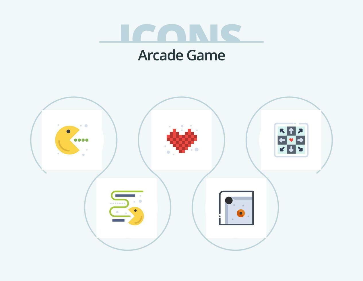 videogames plano ícone pacote 5 ícone Projeto. jogo. tetris. pacman. jogar. concorrência vetor