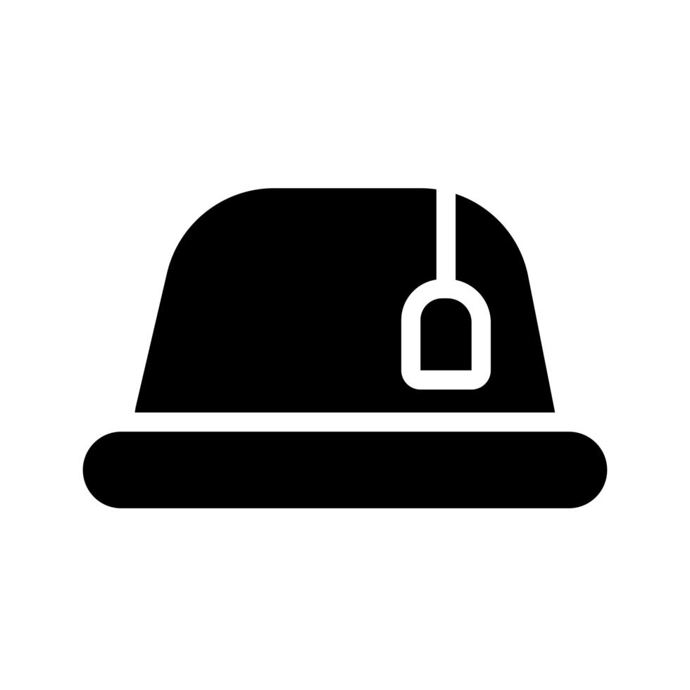 ícone de estilo de linha de chapéu muçulmano vetor