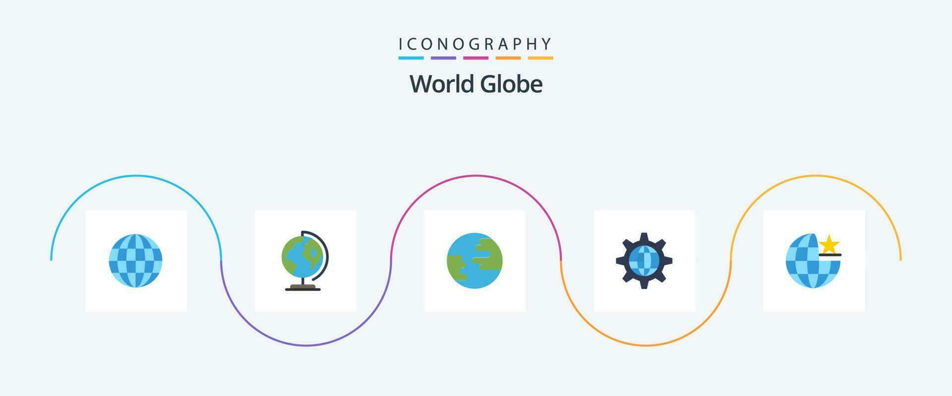 globo plano 5 ícone pacote Incluindo Internet. global. globo. contexto. Internet vetor