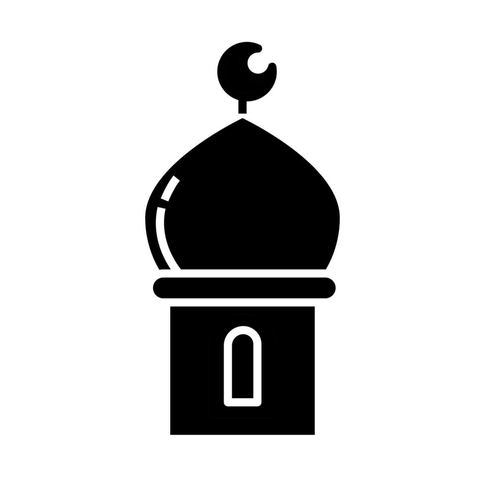 ícone de estilo de linha ramadan kareem cupule vetor