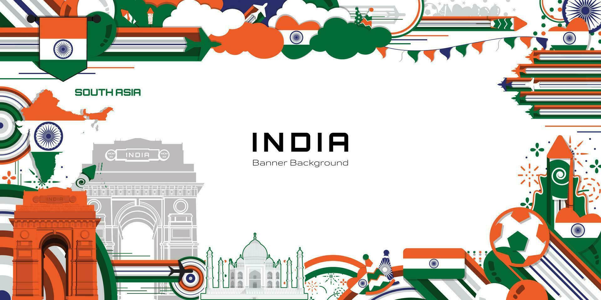 feliz independência dia do Índia, ilustração fundo projeto, país tema vetor