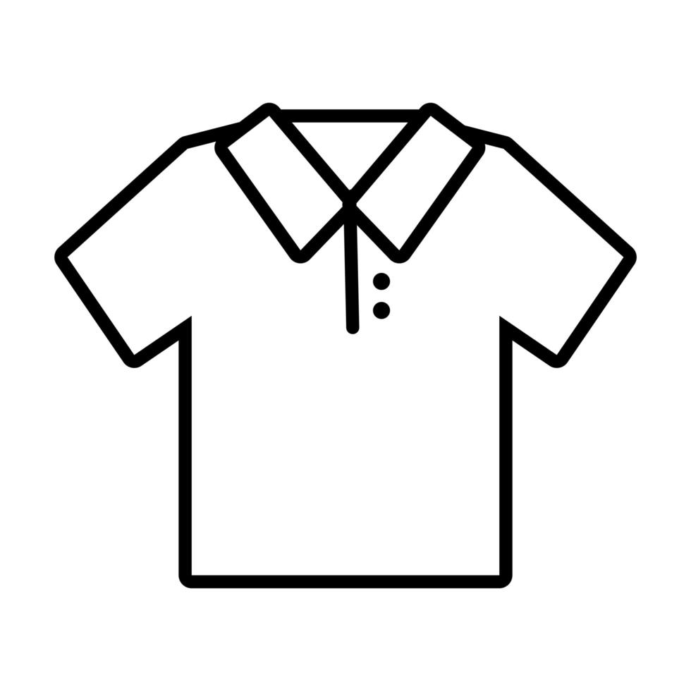 ícone de estilo de linha de roupas de camisa vetor