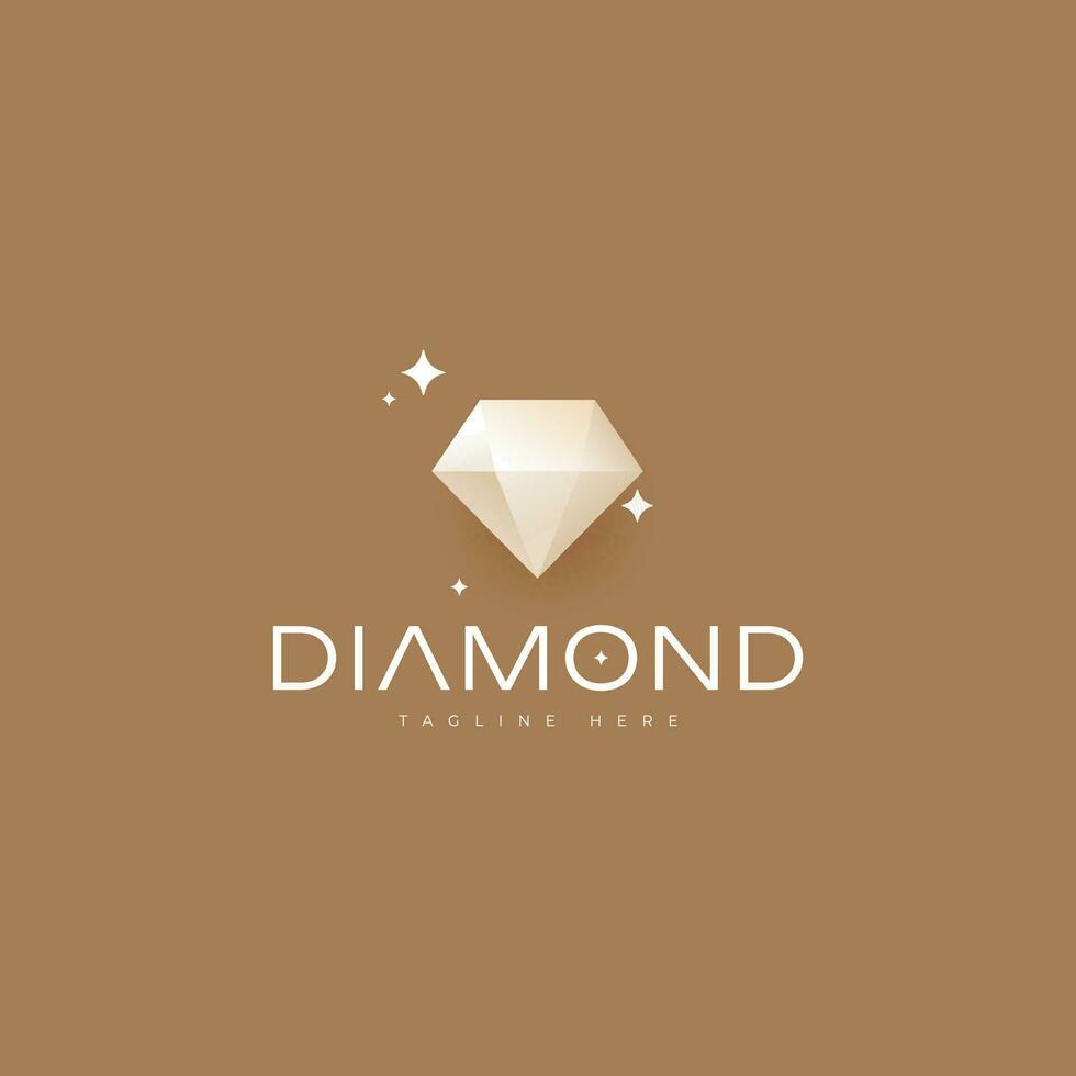 design de logotipo de pedras de diamante brilhante vetor