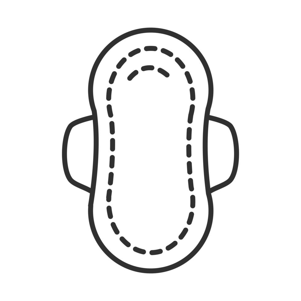 ícone de linha de absorventes higiênicos de saúde sexual vetor