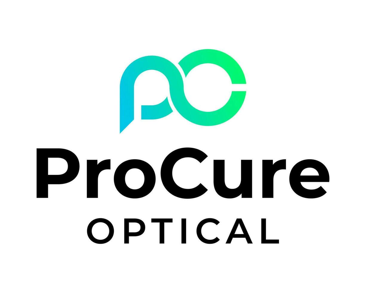 pc carta monograma ótico óculos logotipo Projeto. vetor