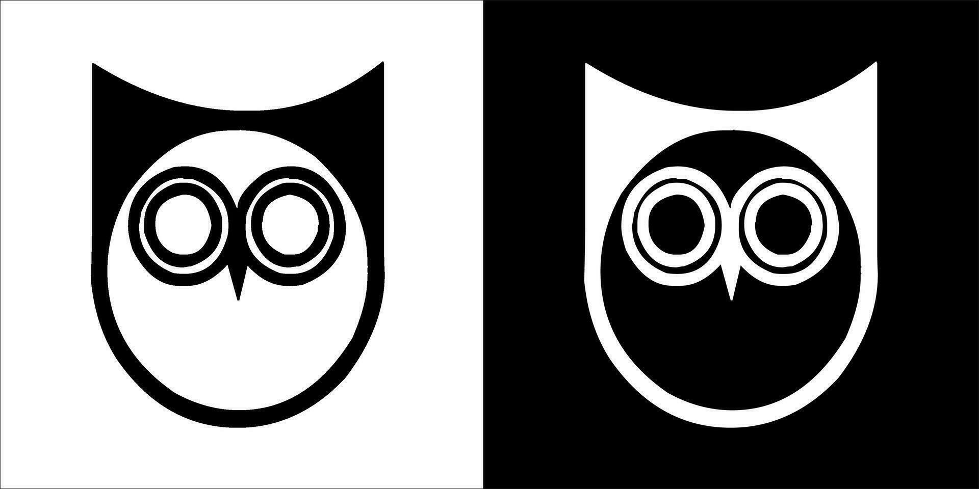ilustração, vetor gráfico do coruja ícone, dentro Preto e branco, com transparente fundo