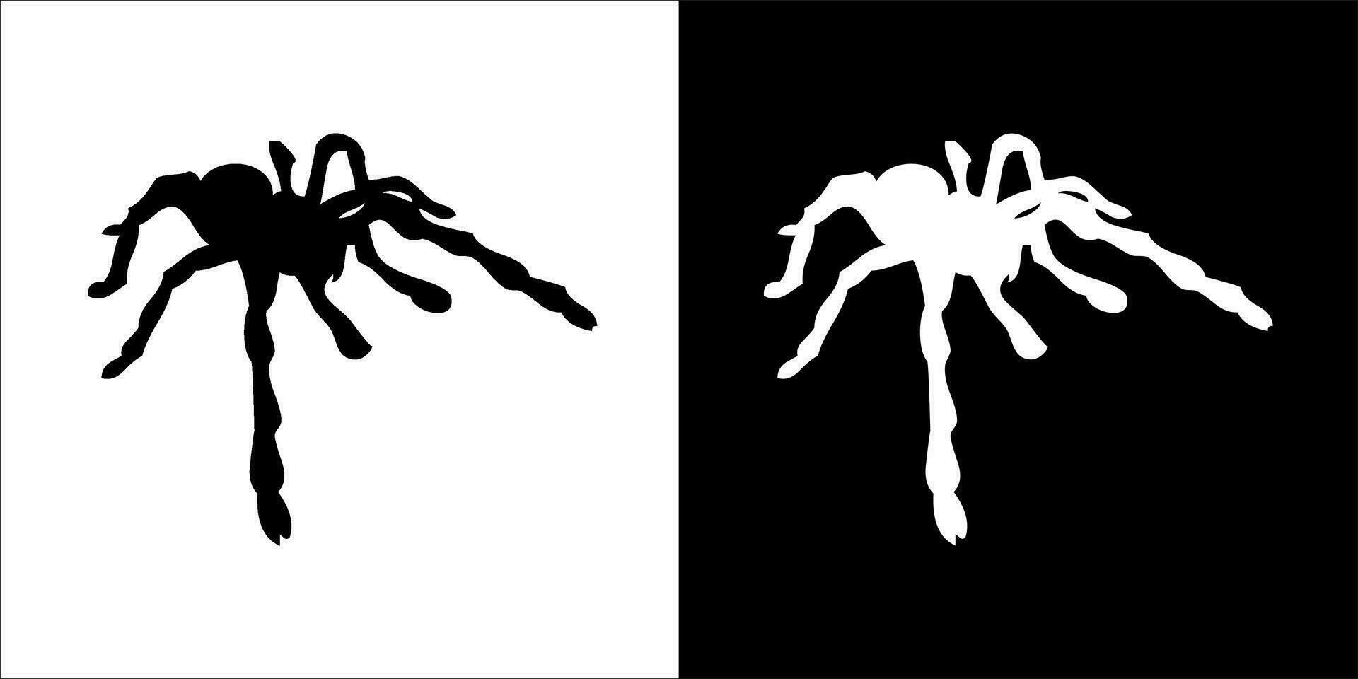 ilustração, vetor gráfico do aranha ícone, dentro Preto e branco, com transparente fundo