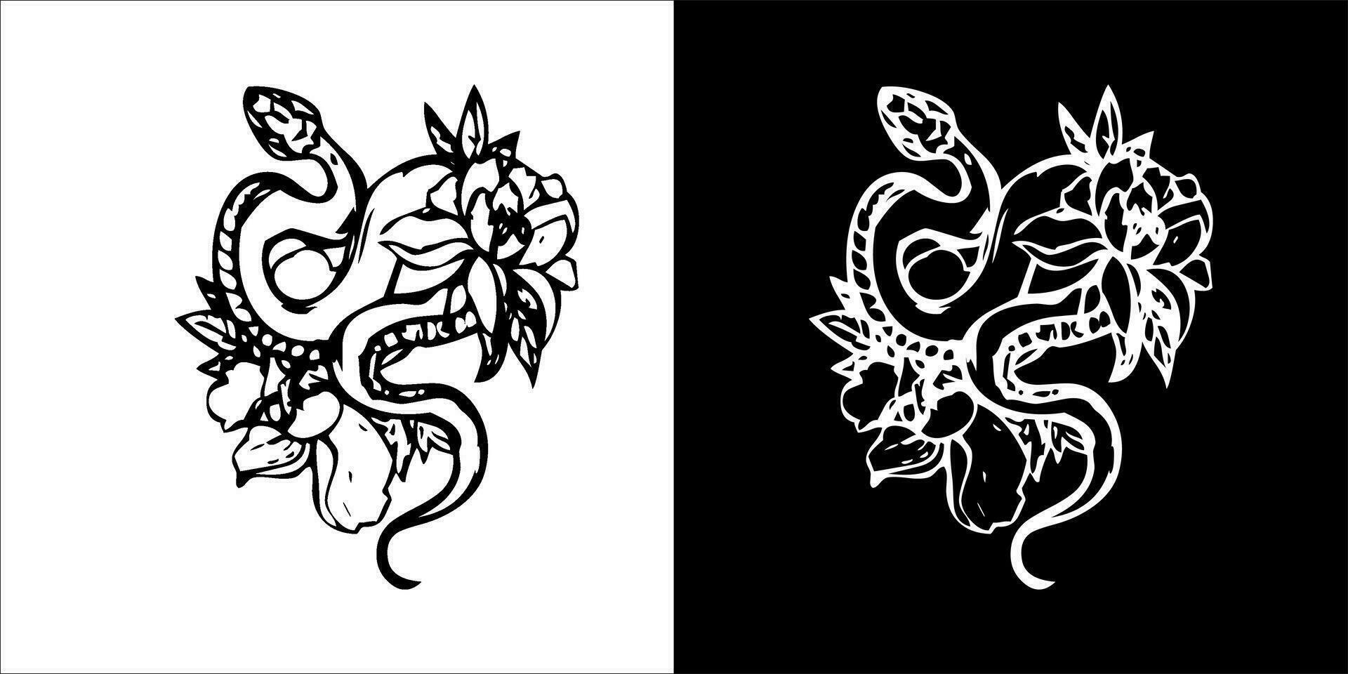 ilustração, vetor gráfico do serpente ícone, Preto e branco cor em transparente fundo