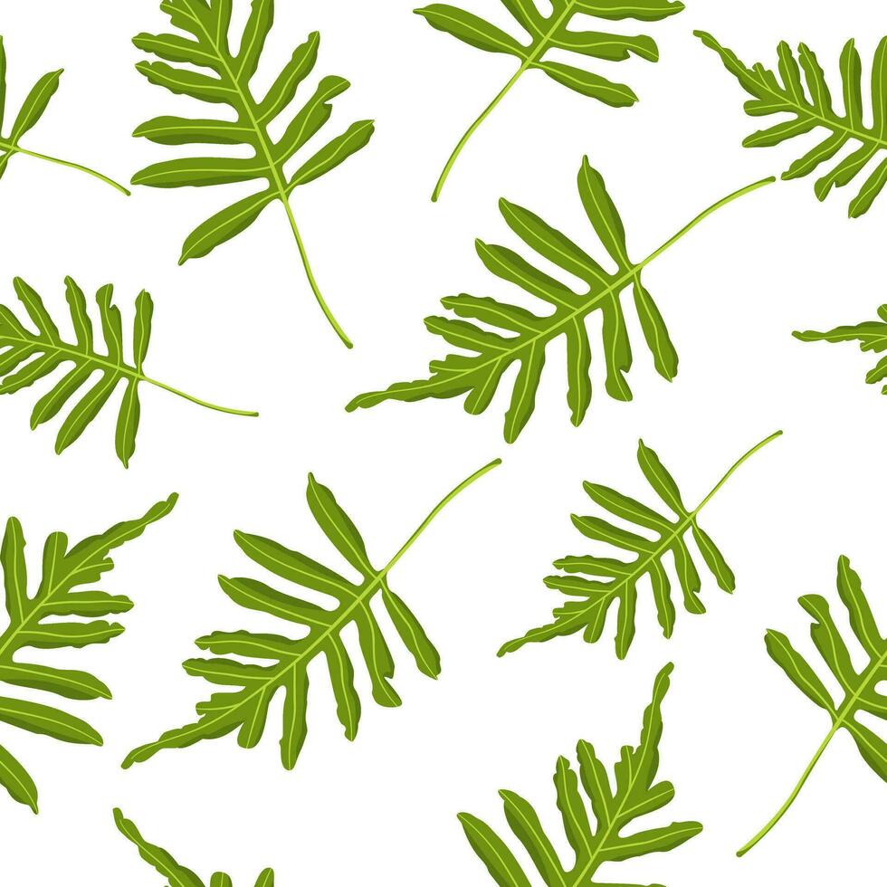 verde folha vetor desatado padronizar. imagem do verão natural plantas. ilustração para papel de parede.