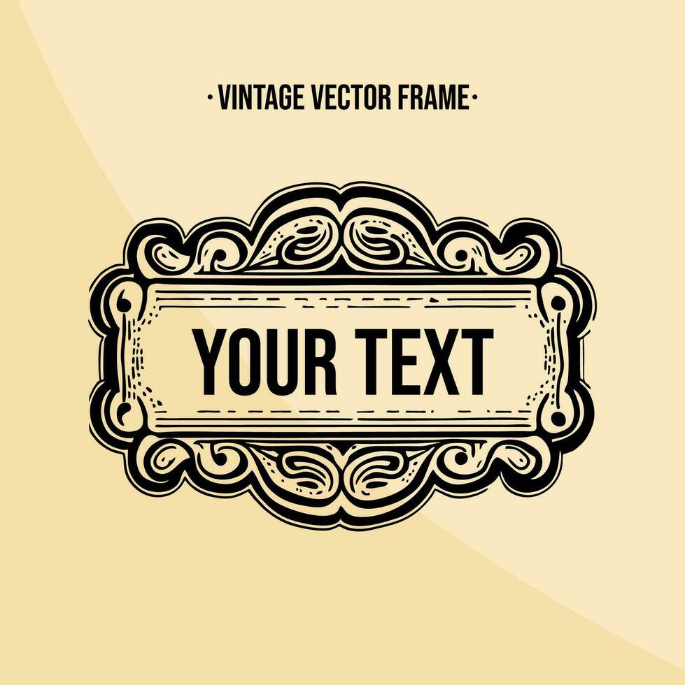 vintage quadro, Armação para escrevendo texto do mensagem vetor