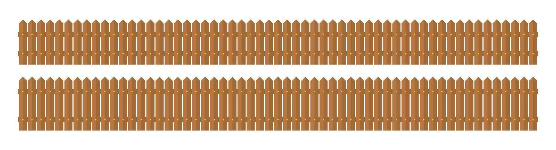 de madeira cerca dentro plano estilo vetor ilustração isolado em branco