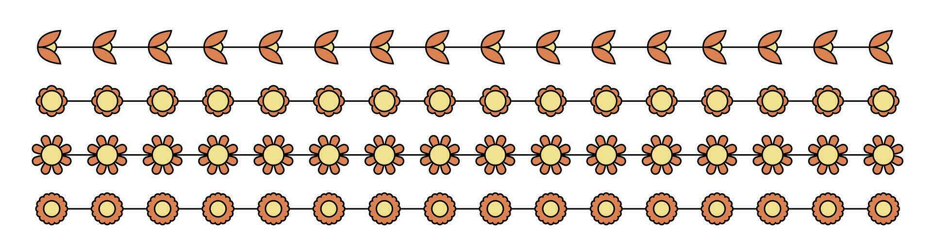 flor divisor coleção vetor ilustração