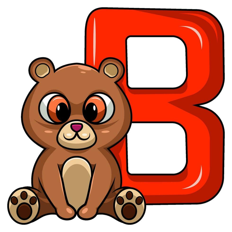 b carta para Urso vetor