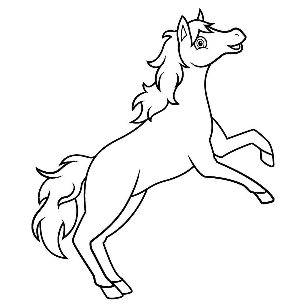 Desenho De Cavalo Dos Desenhos Animados Está Pé No Esboço Contorno Fundo  Branco Vetor PNG , Desenho De Cavalo, Desenho De Carro, Desenho De Desenho  Animado Imagem PNG e Vetor Para Download