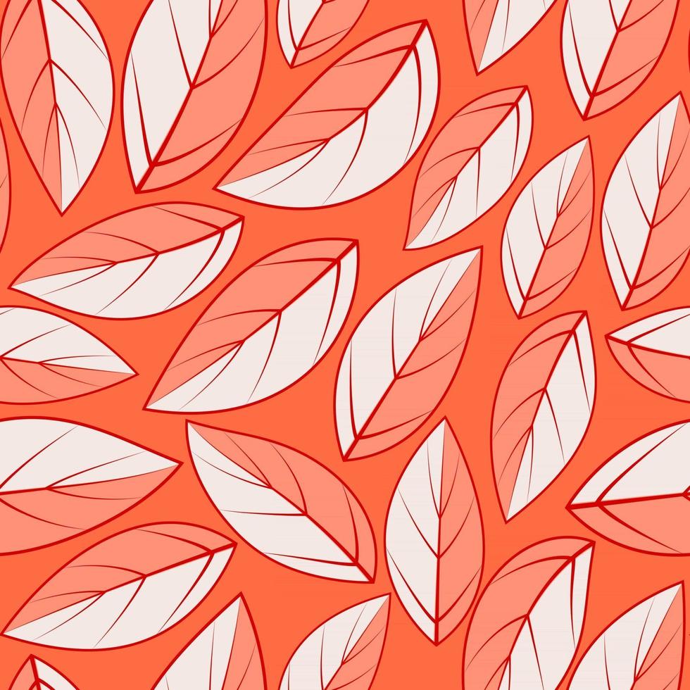 ilustração folha moderna padrão fundo tropical com folhas vetor