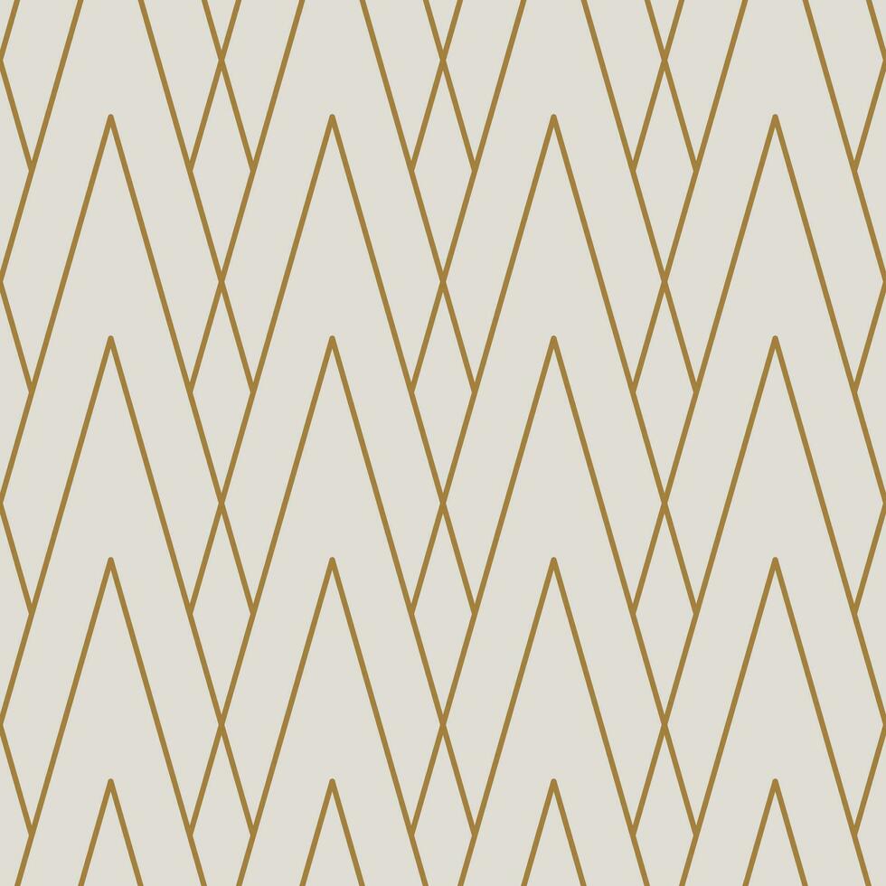 padrão sem emenda vintage art déco. formas geométricas de ouro de arte de linha. ilustração vetorial de ornamentos modernos. fundo elegante retrô gatsby para tecido, papel de parede ou embrulho vetor