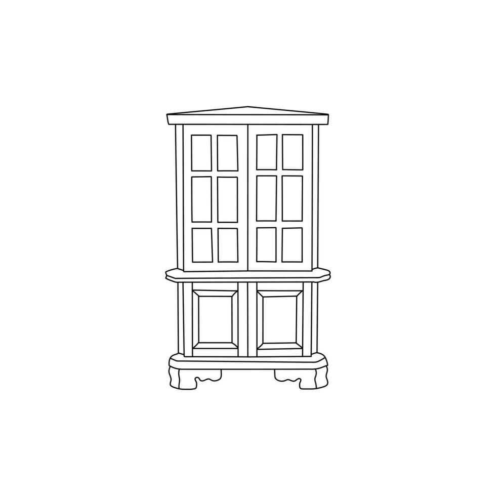 armário ícone linha minimalista interior projeto, ilustração vetor Projeto modelo, adequado para seu companhia