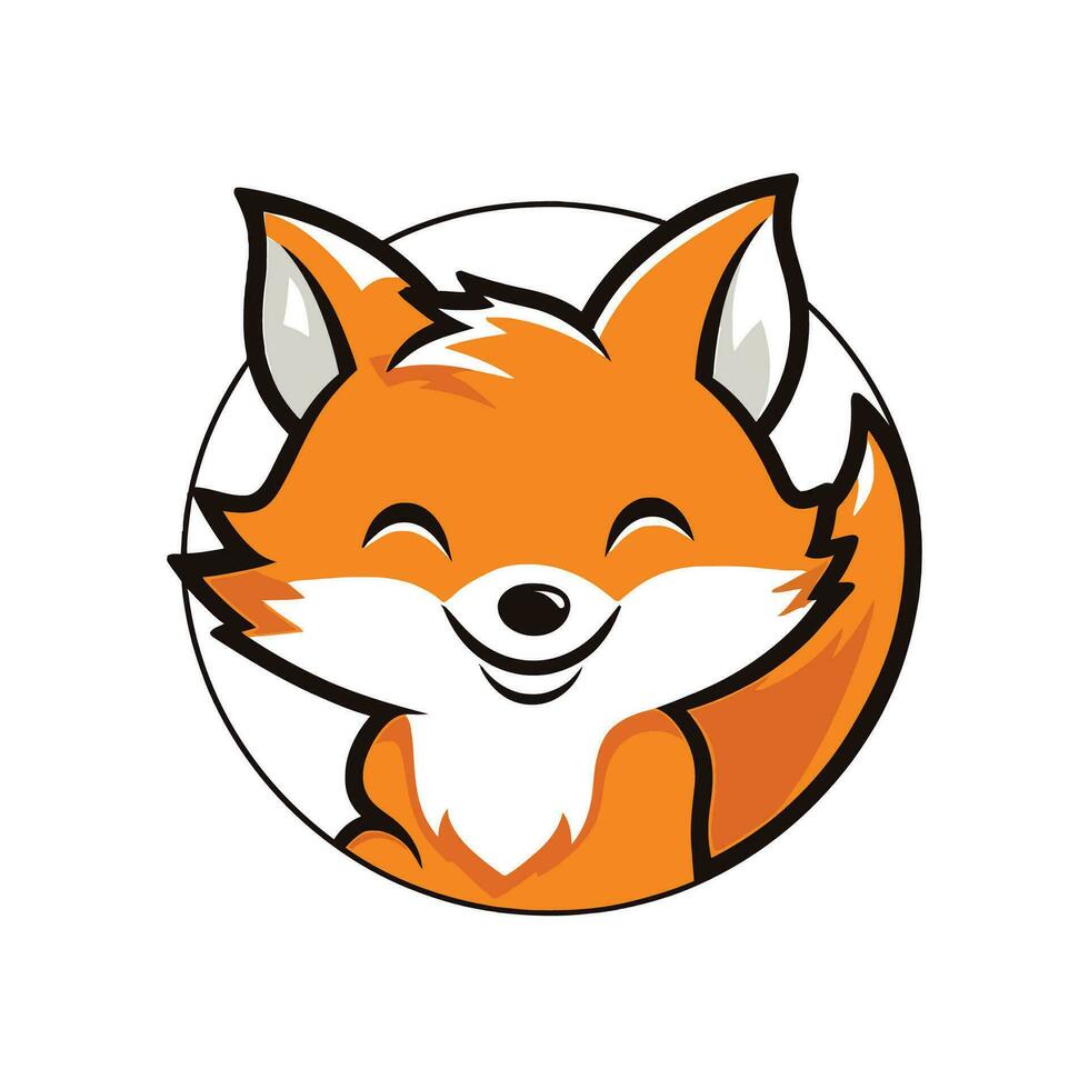 Raposa animal logotipo mascote vetor Projeto ilustração.