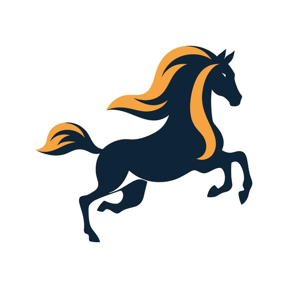 cavalo animal logotipo ilustração vetor Projeto modelo