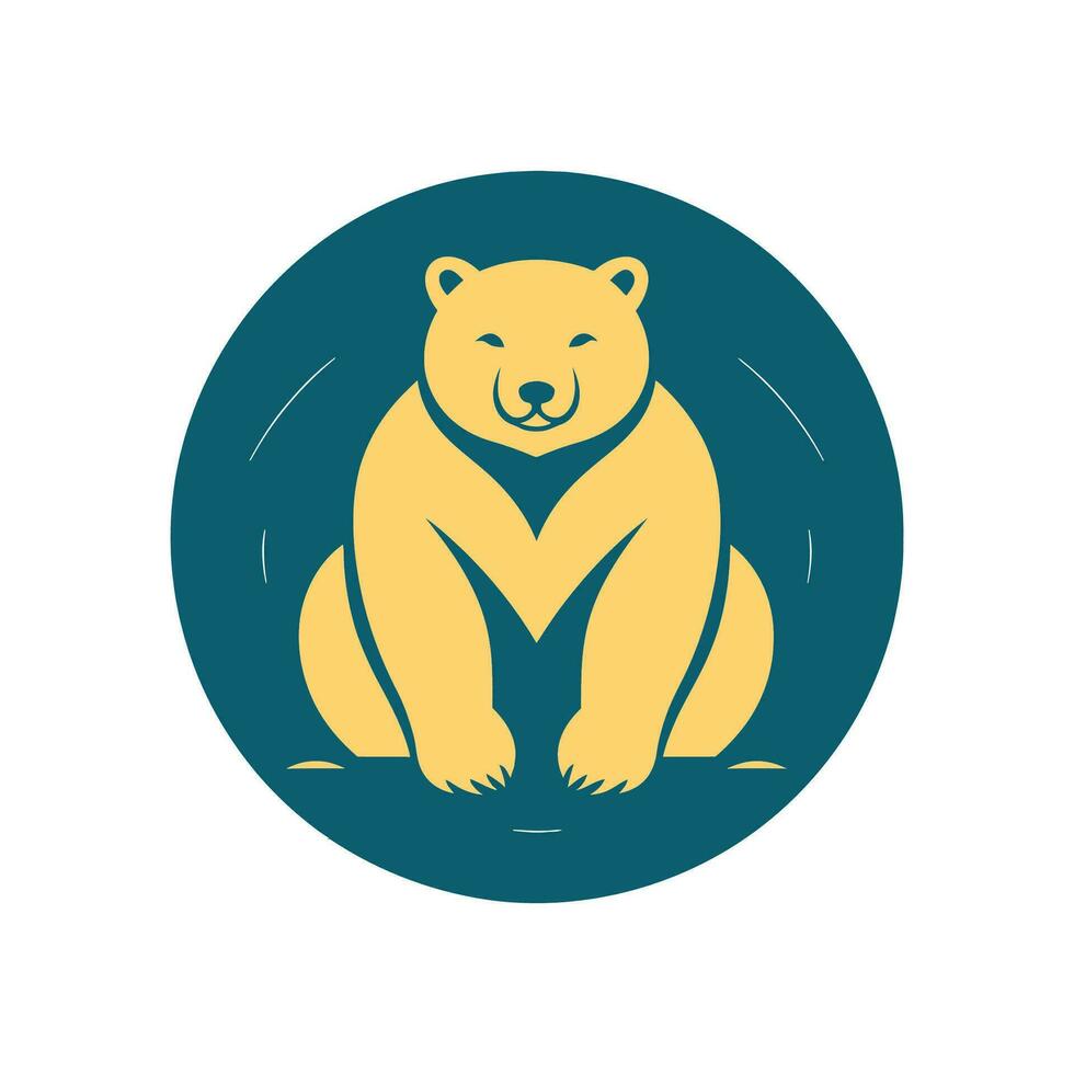animal Urso logotipo ilustração vetor Projeto modelo