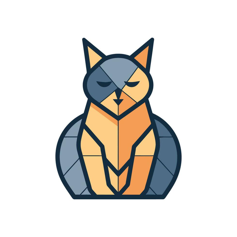 gato logotipo ilustração vetor Projeto modelo