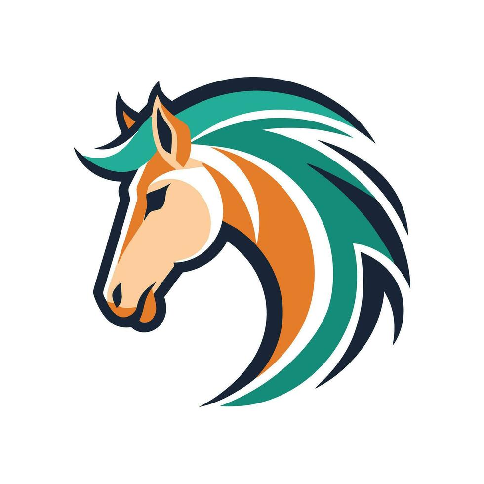 cavalo animal logotipo ilustração vetor Projeto modelo