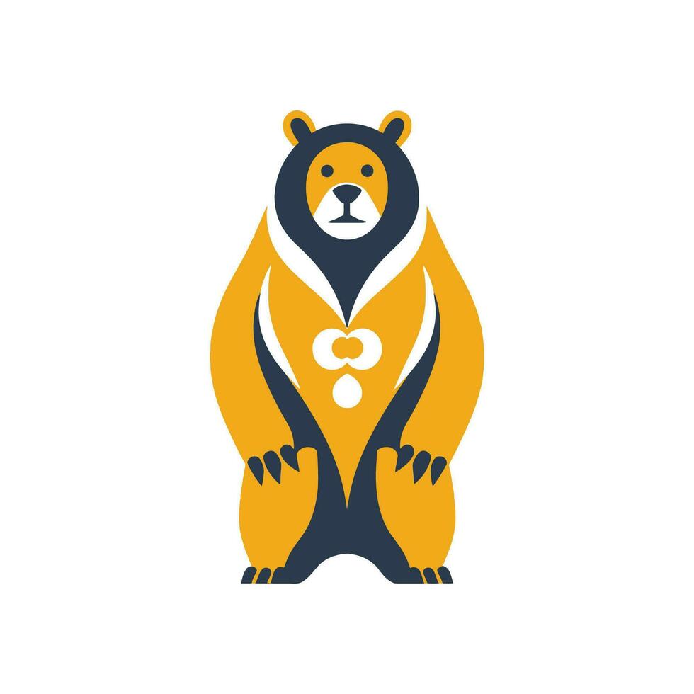 animal Urso logotipo ilustração vetor Projeto modelo