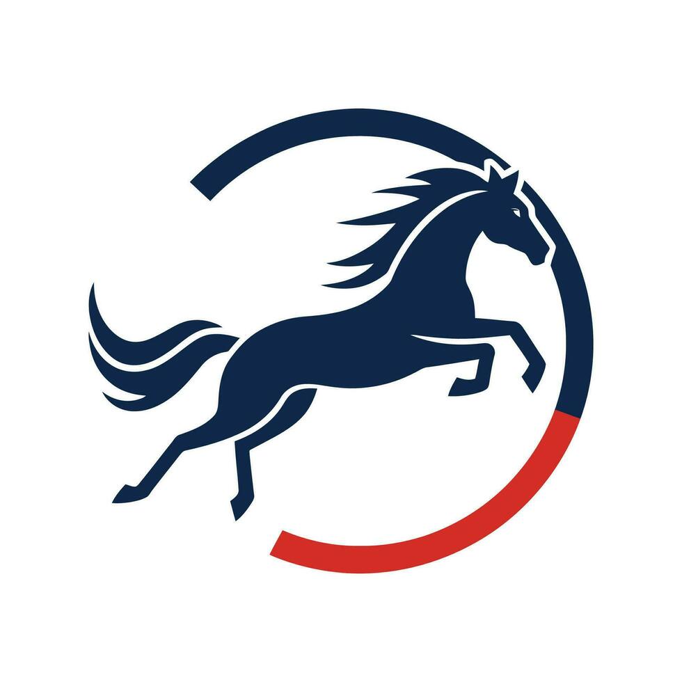 cavalo animal logotipo ilustração vetor Projeto modelo