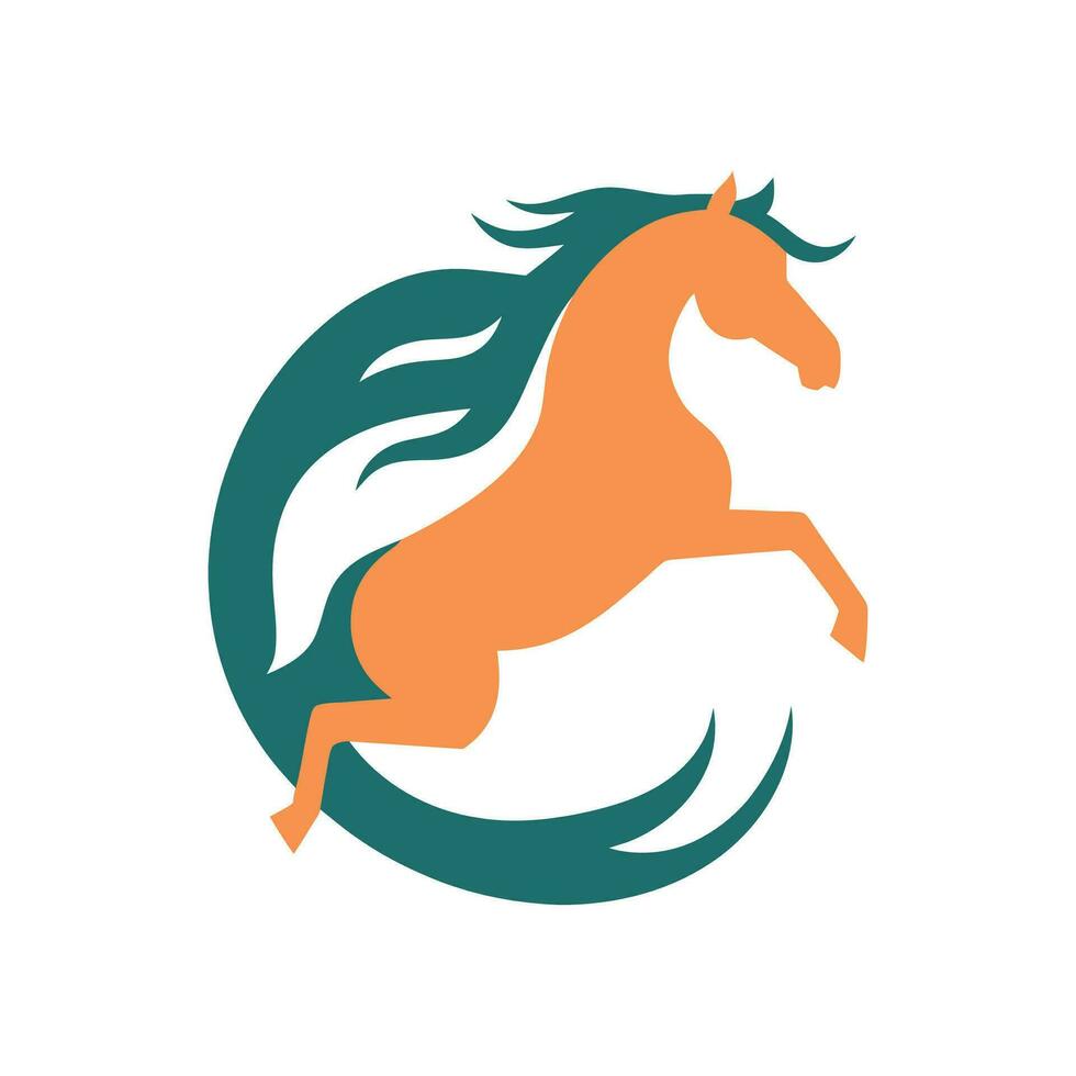 cavalo animal logotipo ilustração vetor Projeto modelo