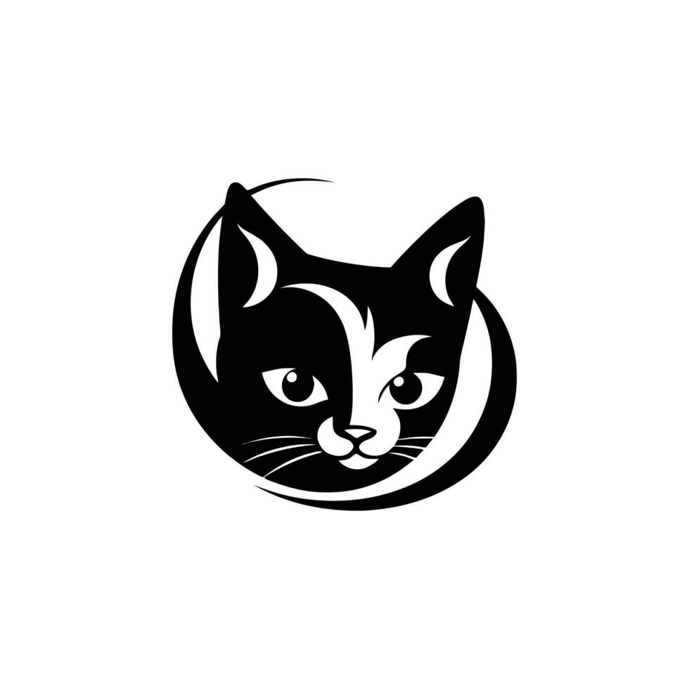 gato logotipo ilustração vetor Projeto modelo