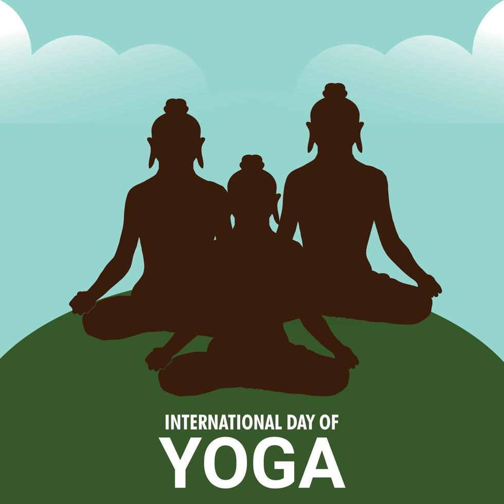 ilustração em vetor de ackground dia internacional de ioga