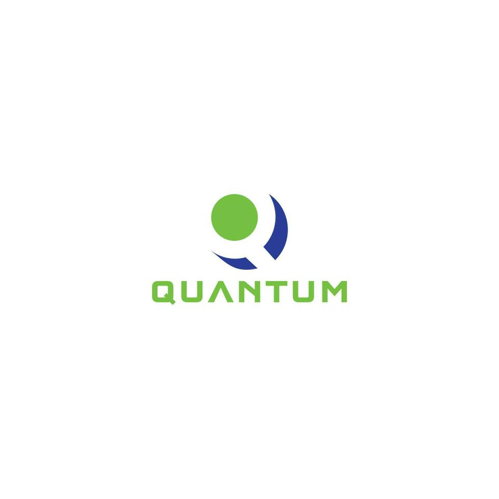 q quantum logotipo Projeto vetor