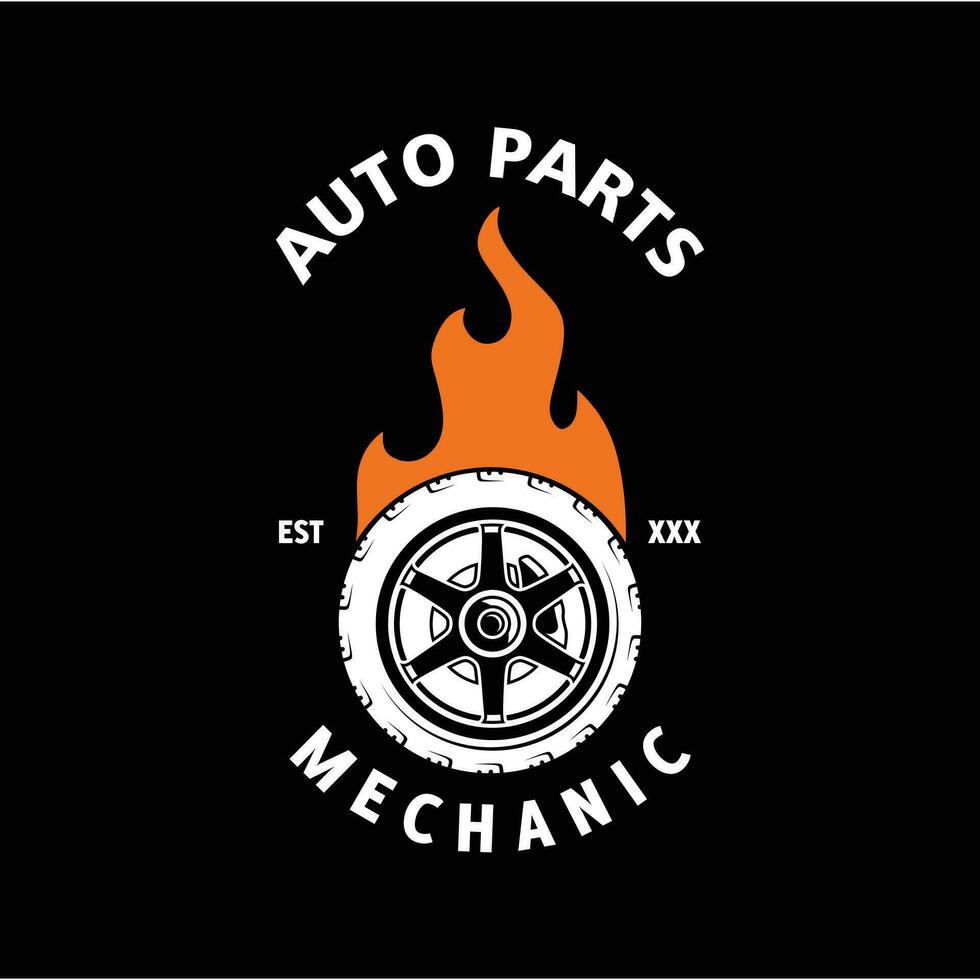 carro logotipo, garagem, serviço, peças. auto partes auto reparar logotipo ilustração vetor