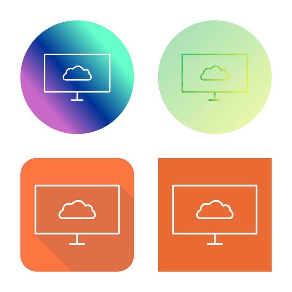ícone de vetor de sistema de nuvem exclusivo