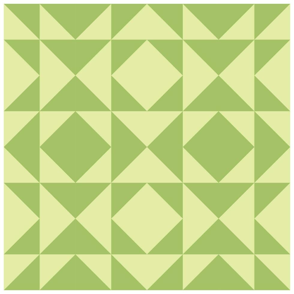 verde triângulo isolado em uma luz verde fundo. abstrato fundo com triângulo padronizar vetor