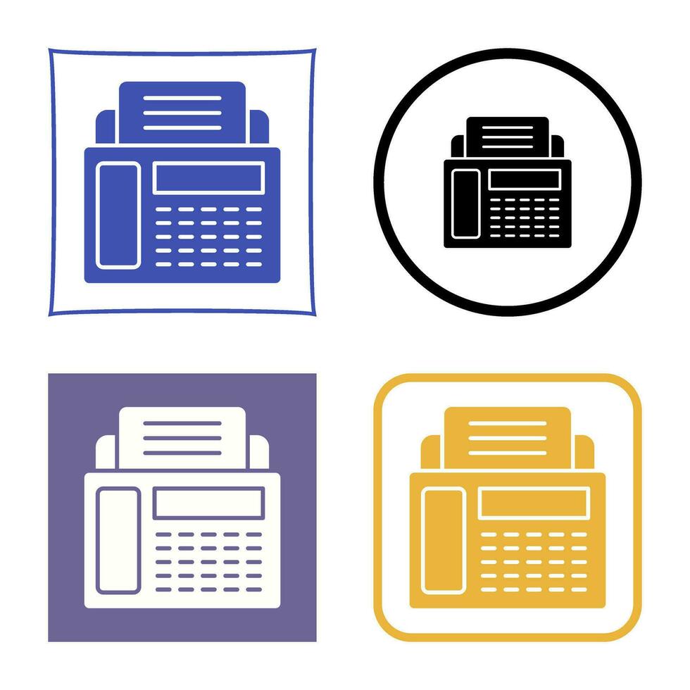 ícone de vetor de máquina de fax