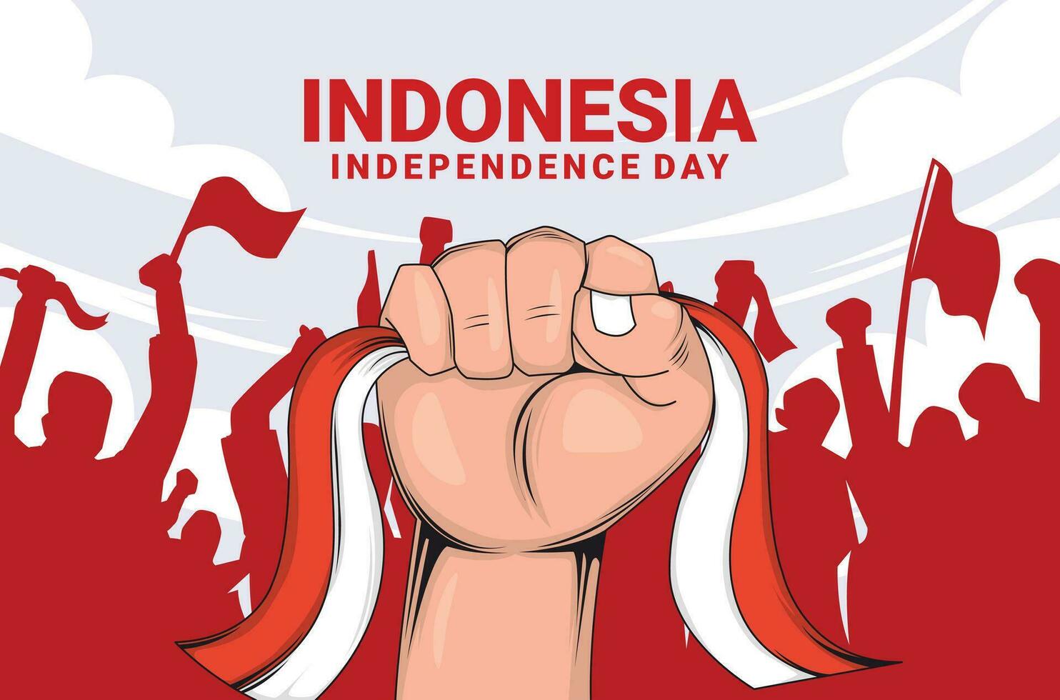 indonésio independência evento fundo vetor