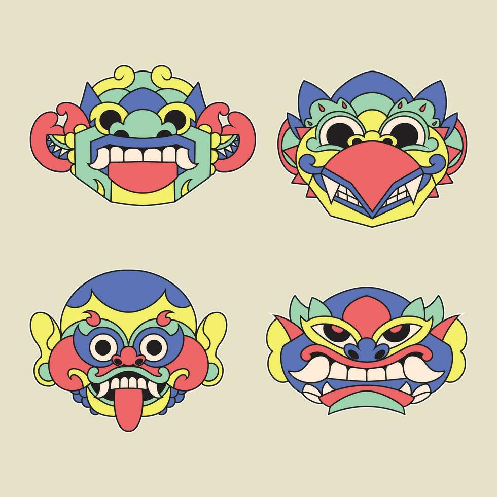 pop arte de ativos barong vetor