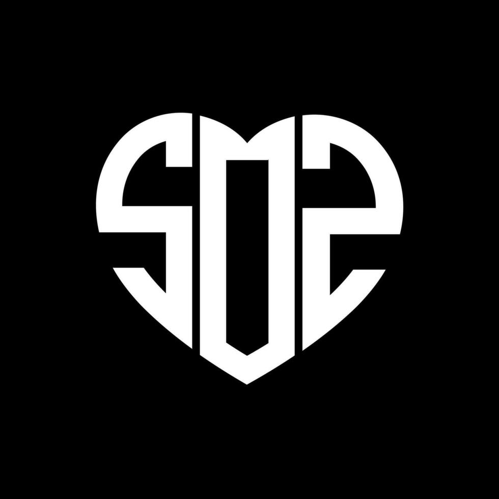 soz criativo amor forma monograma carta logotipo. soz único moderno plano abstrato vetor carta logotipo Projeto.