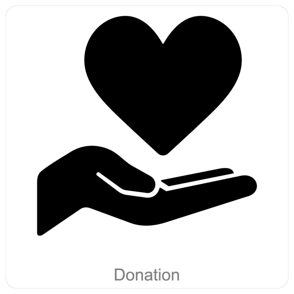 doação e compartilhar ícone conceito vetor