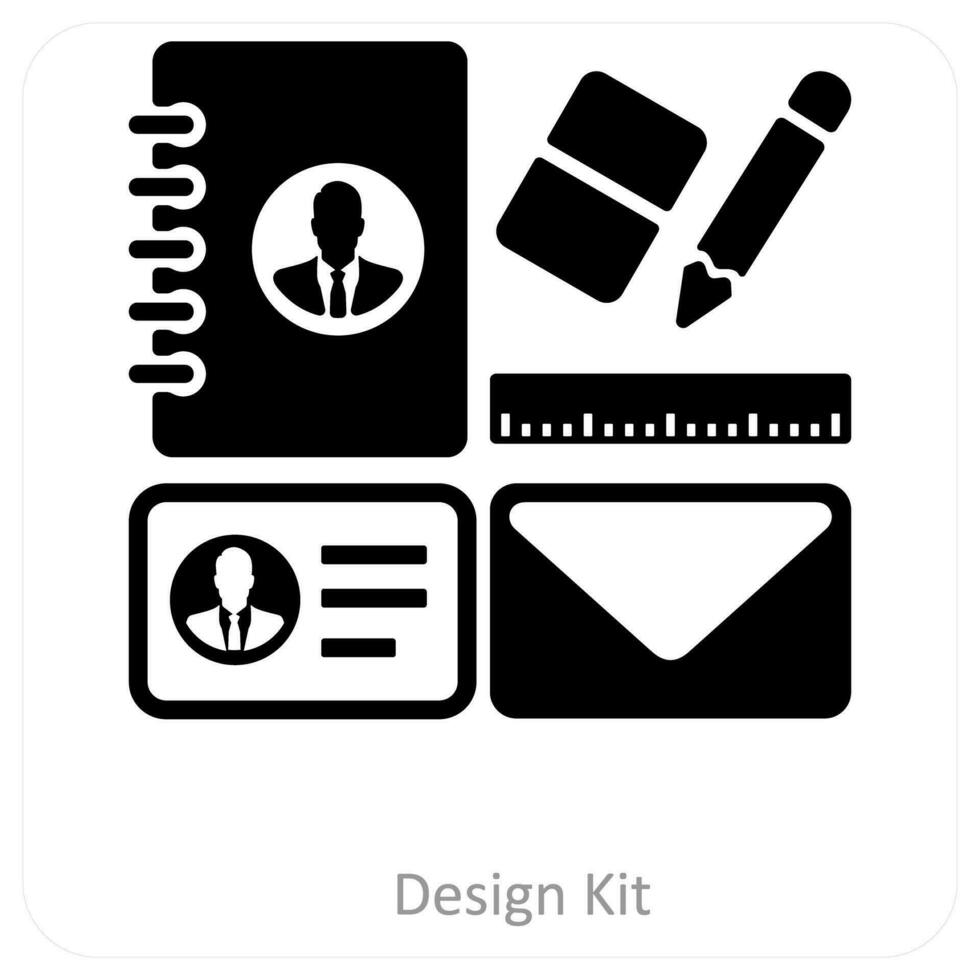 Projeto kit e concepção ícone conceito vetor