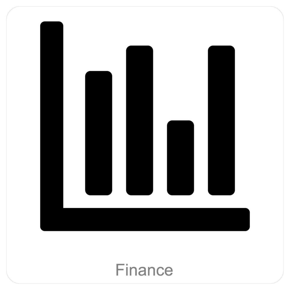 finança e diagrama ícone conceito vetor