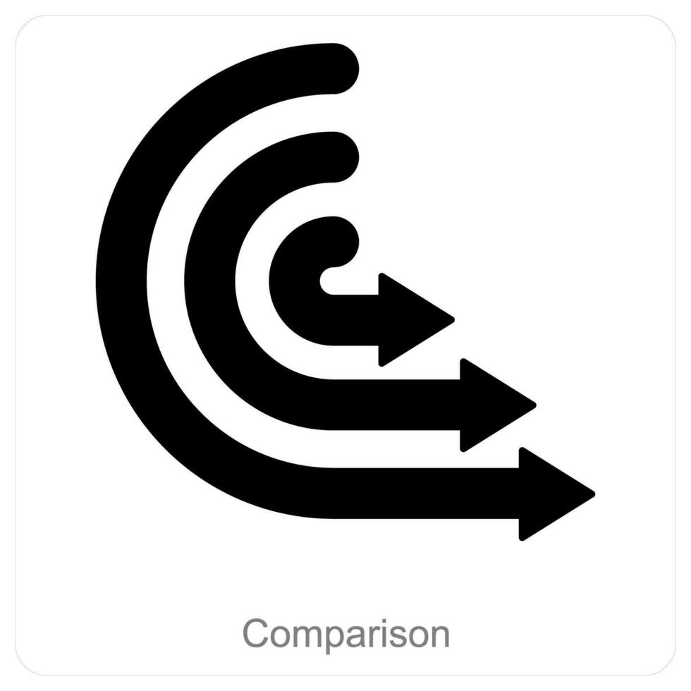 comparação e diagrama ícone conceito vetor