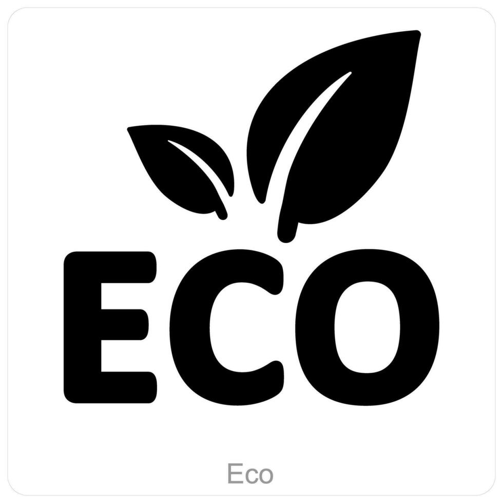 eco e ecologia ícone conceito vetor