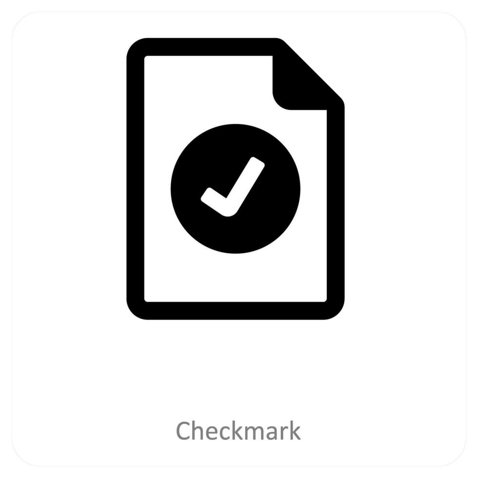 marca de verificação e aceitar ícone conceito vetor