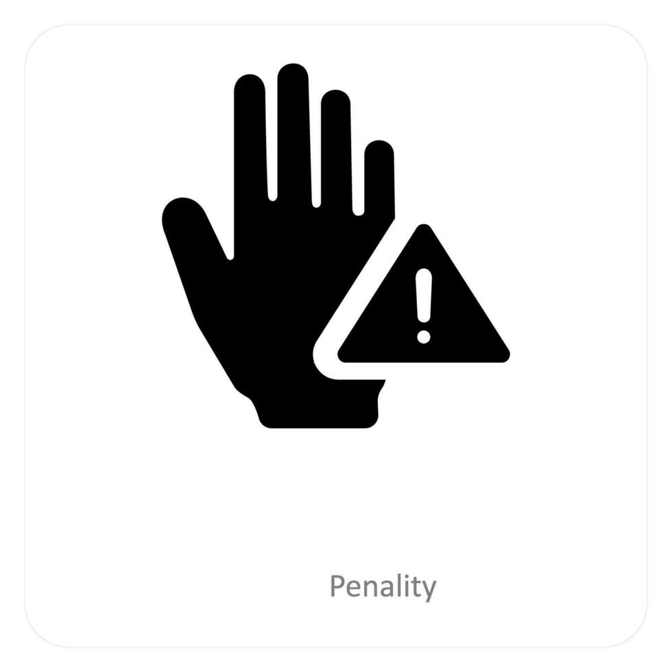 penalidade e Atenção ícone conceito vetor