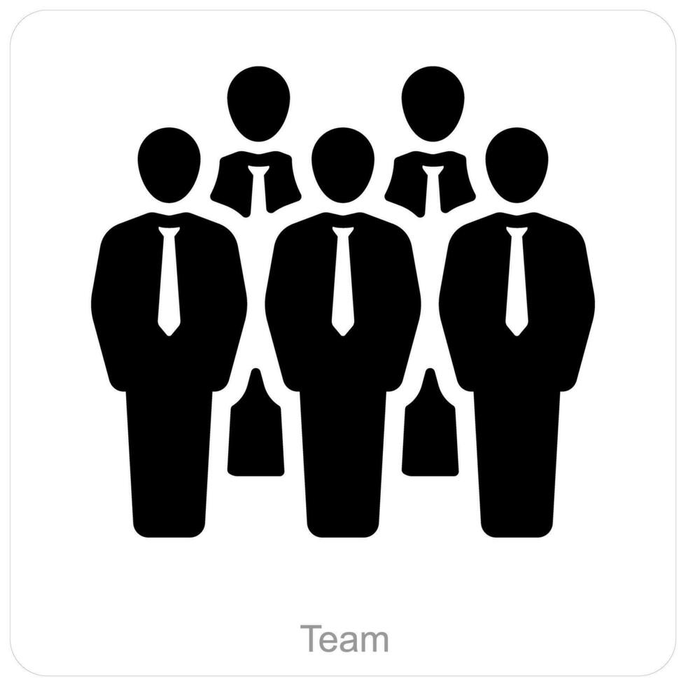 equipe e grupo ícone conceito vetor