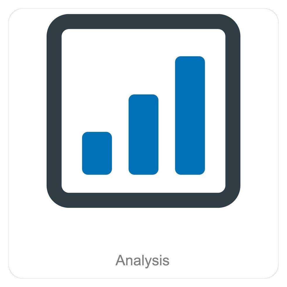 análise e diagrama ícone conceito vetor